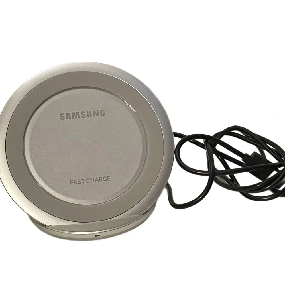 Samsung Qi Certified Fast Charge Wireless Charging Pad & Stand Cord Tested Works